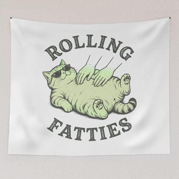 Item preview, Rolling Fatties Funny Cat Petting designed and sold by TypeRiotStudio.