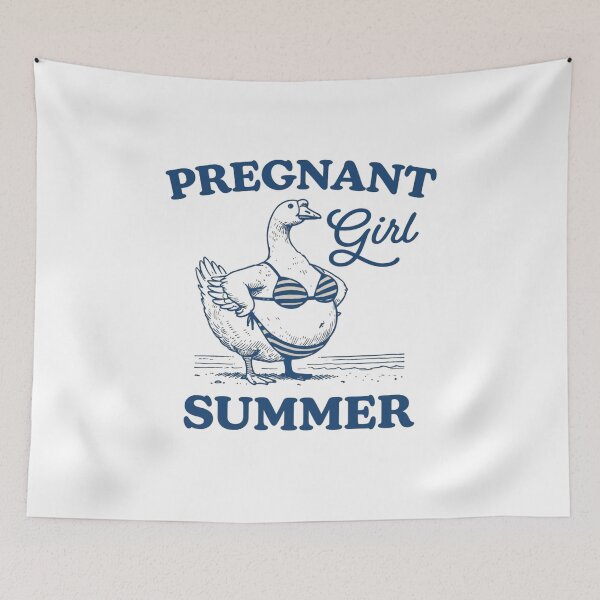 Aperçu de l'œuvre T-shirt d'été pour fille enceinte – Annonce de grossesse humoristique avec une oie créée et vendue par roartusa.