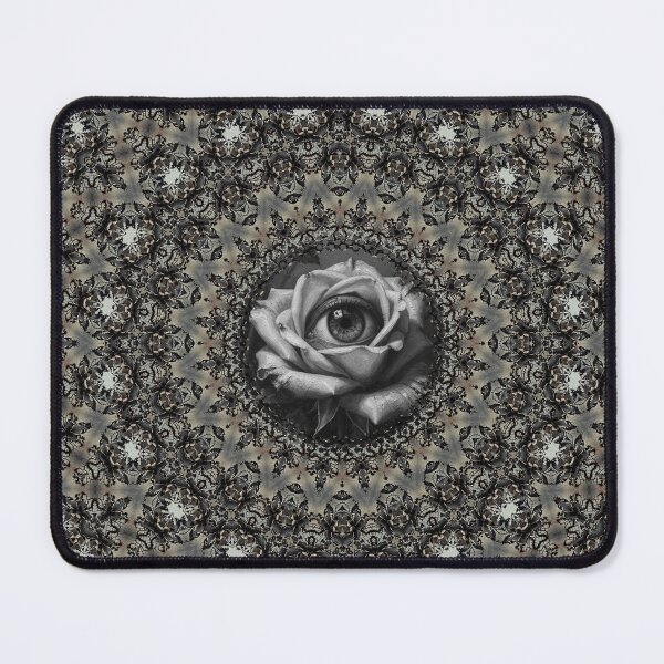 Item preview, Gothic Eye Rose Mandala Dark Floral Art designed and sold by cr6zym1nd.