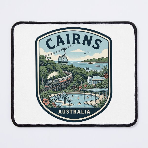Item preview, Cairns Australia Tropical Rainforest Esplanade Travel Badge designed and sold by k3rstman1.
