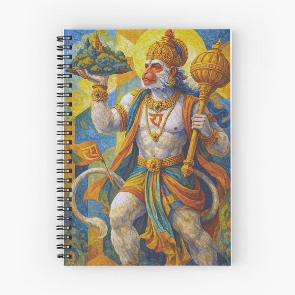 Item preview, Hanuman Spirit of Courage Painting - Hindu deity of Sacred Strength. designed and sold by GalleryKauffeld.