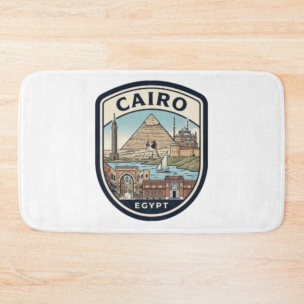 Item preview, Cairo Egypt Vintage Travel Badge Illustration designed and sold by k3rstman1.