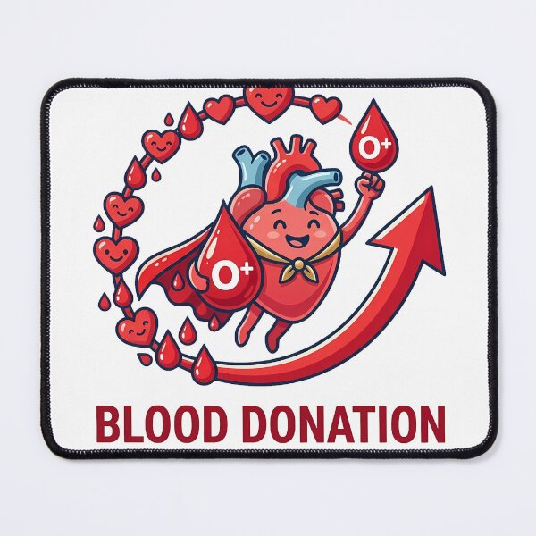Item preview, Superhero Heart Blood Donation Hero Donor designed and sold by ookiArt.