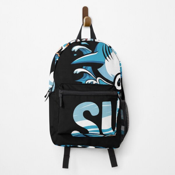 Item preview, Surf or Die Funny Shark Surfing Retro Ocean Beach designed and sold by ViktoonShirts.