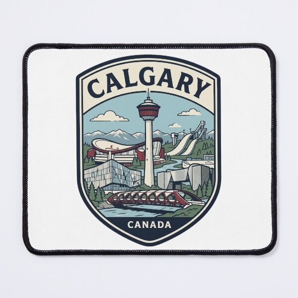 Item preview, Calgary Canada Vintage Travel Shield Landmark designed and sold by k3rstman1.