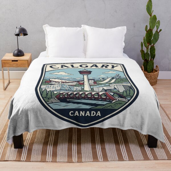 Item preview, Calgary Canada Vintage Travel Shield Landmark designed and sold by k3rstman1.