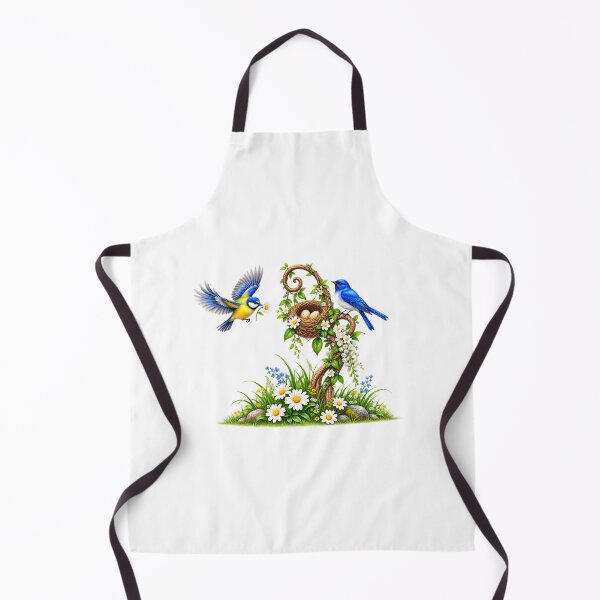 Item preview, Blue Bird Nest Floral Nature Design – Beautiful Garden Bird Artwork designed and sold by Reshmakhan.