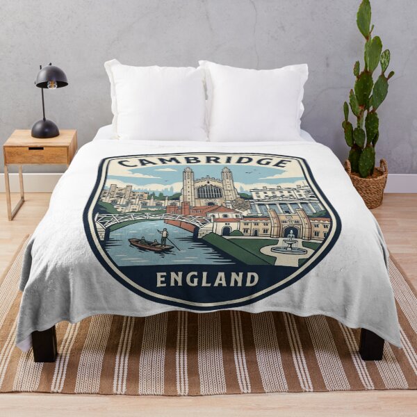 Item preview, Vintage Cambridge England Travel Badge Illustration designed and sold by k3rstman1.