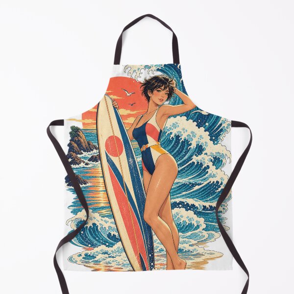 Aperçu de l'œuvre UKIYOE SURFER FILLE créée et vendue par Hitokoma.