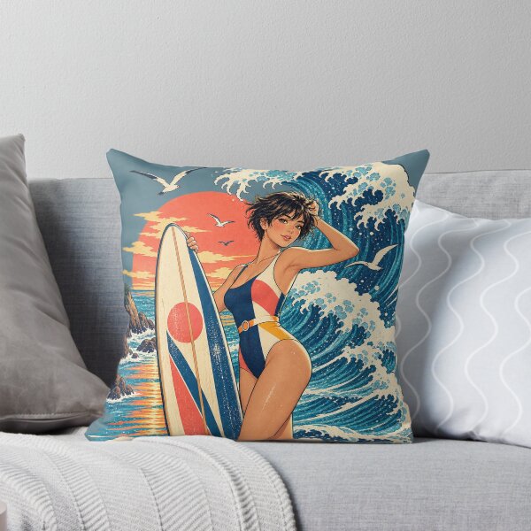 Aperçu de l'œuvre UKIYOE SURFER FILLE créée et vendue par Hitokoma.