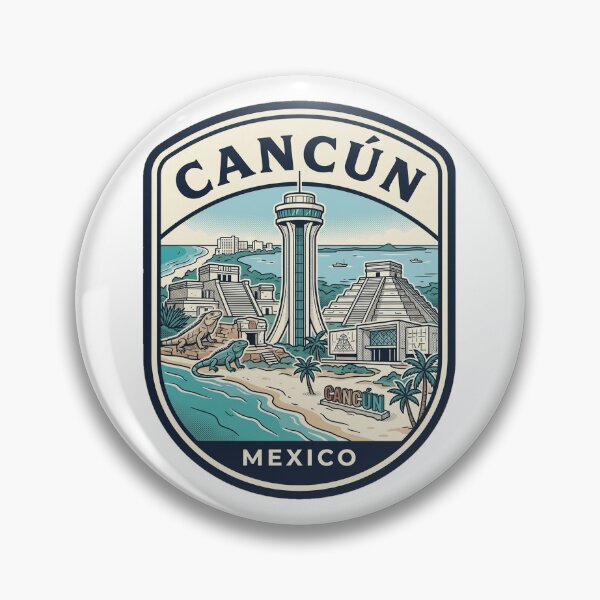Item preview, Cancun Mexico Travel Badge Vintage Souvenir designed and sold by k3rstman1.