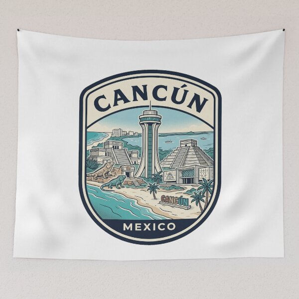 Item preview, Cancun Mexico Travel Badge Vintage Souvenir designed and sold by k3rstman1.
