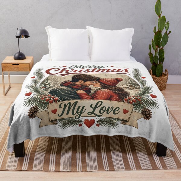 Item preview, Merry Christmas My Love Romantic Christmas Couple Holiday Gift designed and sold by LiviuGligoros.