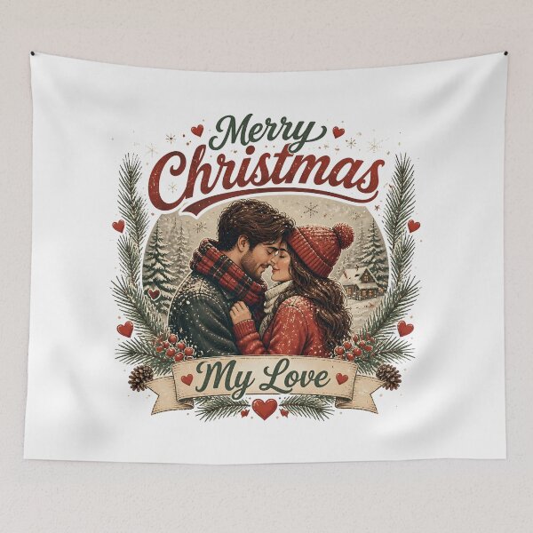 Item preview, Merry Christmas My Love Romantic Christmas Couple Holiday Gift designed and sold by LiviuGligoros.