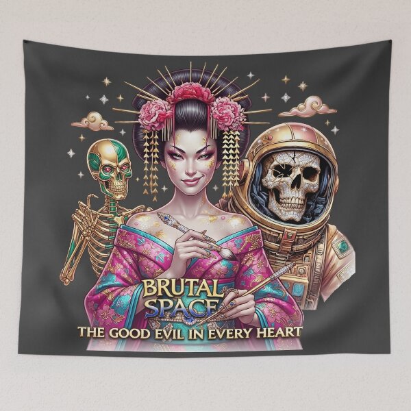 Item preview, Geisha Brush Helmet Clouds Stars designed and sold by Voodoo Store Paranormal Collections.