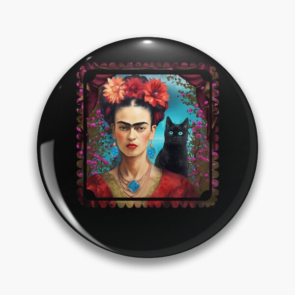 Item preview, Portrait Of Woman With Flowers And Black Cat designed and sold by Griemn.