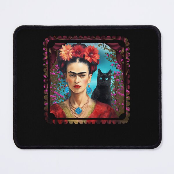 Item preview, Portrait Of Woman With Flowers And Black Cat designed and sold by Griemn.
