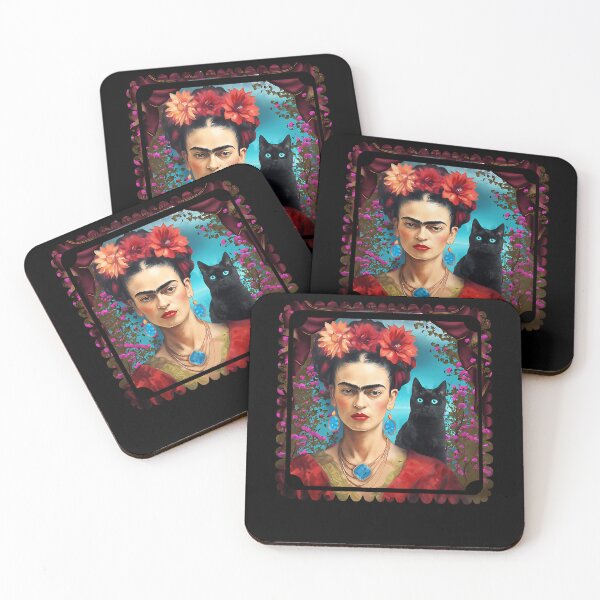 Item preview, Portrait Of Woman With Flowers And Black Cat designed and sold by Griemn.