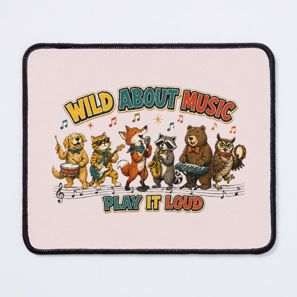 Item preview, Wild About Music – Funny Animal Band T-Shirt designed and sold by NinaCreator.