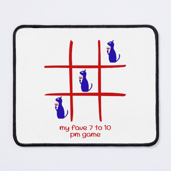 Item preview, Tic Tac Toe Drinking Cat Funny Evening Game Meme designed and sold by SK ArtNest.