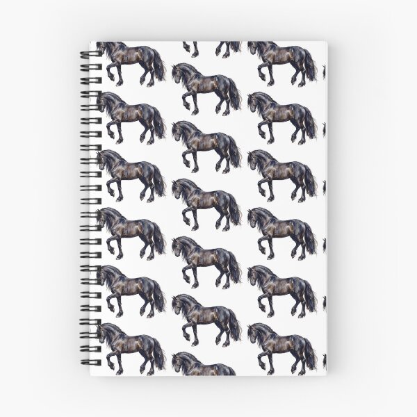 Item preview, Friesian Dressage Horse Watercolor Painting designed and sold by Rutvain.