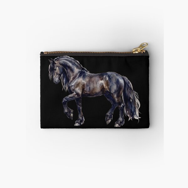 Item preview, Friesian Dressage Horse Watercolor Painting designed and sold by Rutvain.