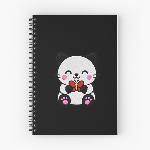 Item preview, Cute Cat Holding Butterfly Kawaii Embroidery Patch designed and sold by ColorSplash123.