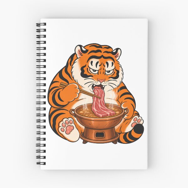 Item preview, Chubby Tiger Licking Hot Pot Beef Slice designed and sold by aigcx.