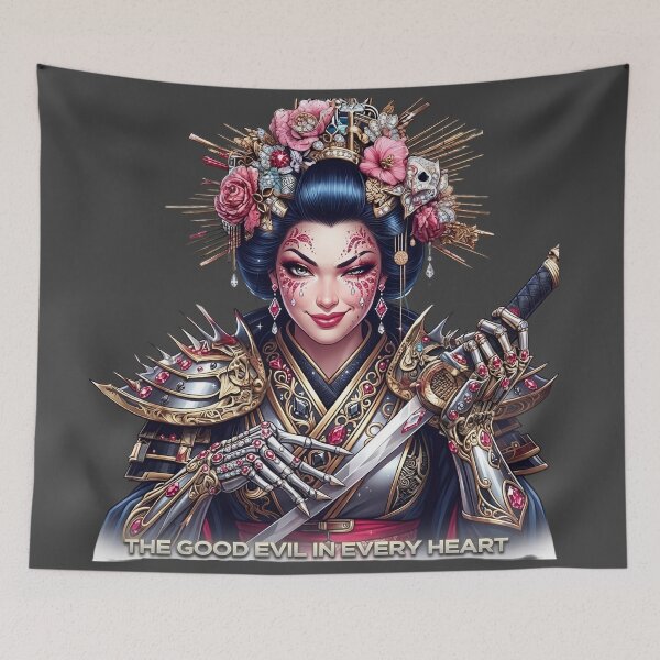 Item preview, Geisha Sword Pauldrons Rubies Peonies designed and sold by Voodoo Store Paranormal Collections.