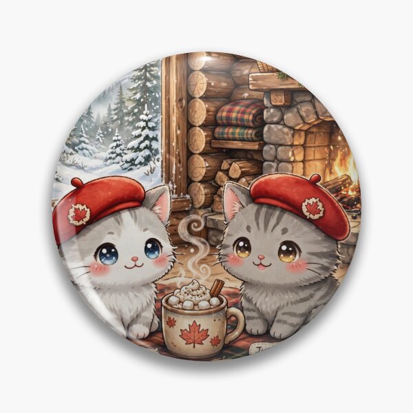 Item preview, Canadian Winter Cozy - Freda and Junior by the Fireplace designed and sold by MAISON SYLVIE.
