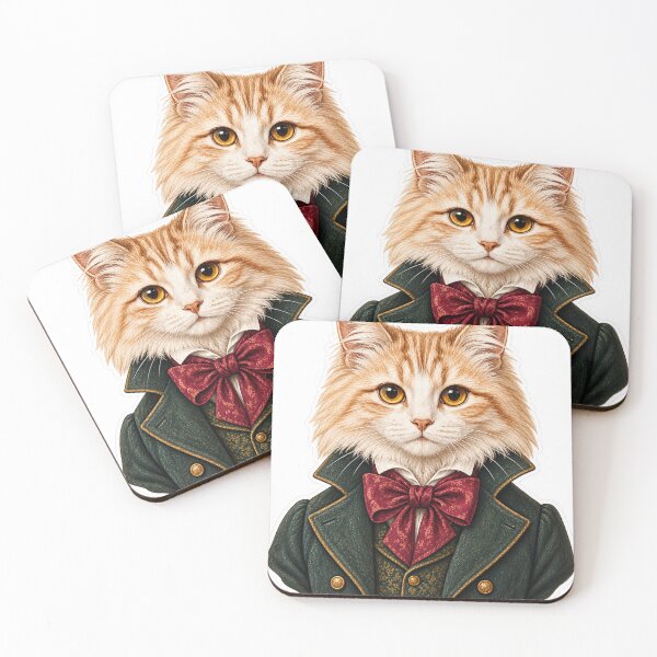 Item preview, Aristocratic Ginger Cat in Victorian Gentleman Outfit designed and sold by ChicClicker.