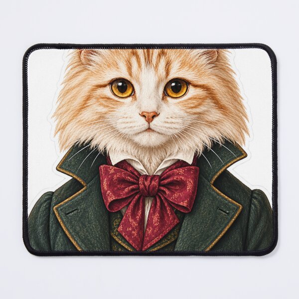Item preview, Aristocratic Ginger Cat in Victorian Gentleman Outfit designed and sold by ChicClicker.