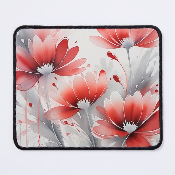 Item preview, Red Ink & Watercolor Splash Floral Bloom designed and sold by OpenFieldNotes.