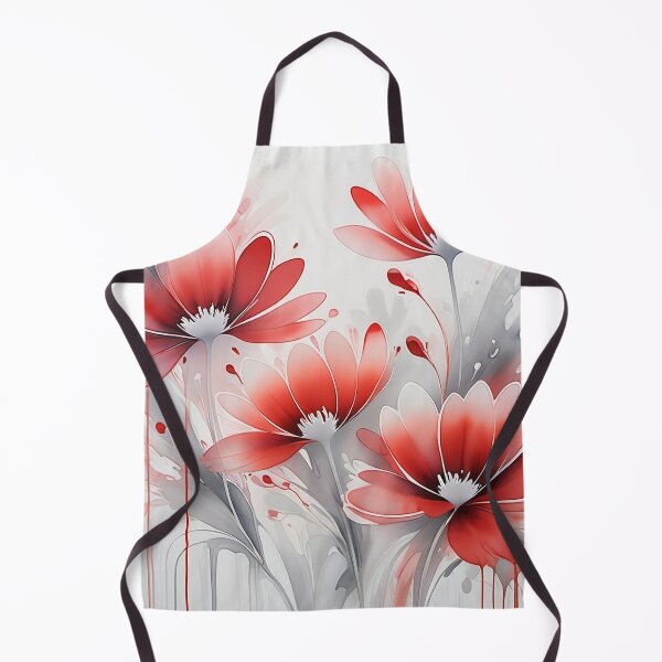 Item preview, Red Ink & Watercolor Splash Floral Bloom designed and sold by OpenFieldNotes.