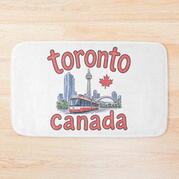 Item preview, Cute Toronto TTC Streetcar Skyline designed and sold by HowToCanadian.