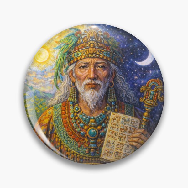 Item preview, Maya God Itzamna painting designed and sold by GalleryKauffeld.