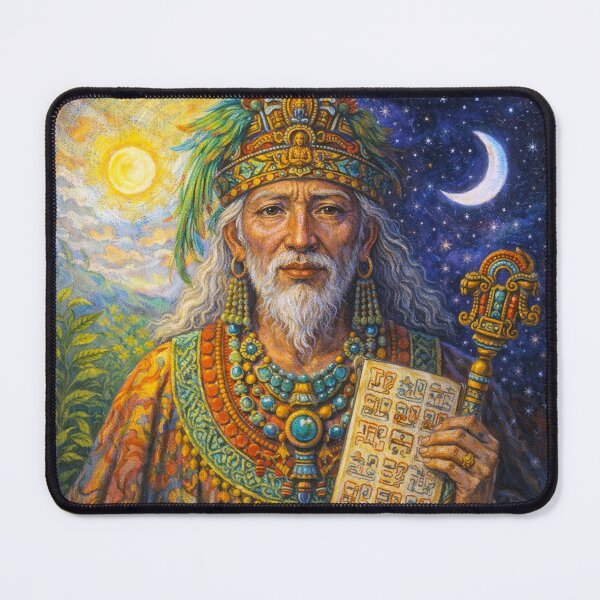 Item preview, Maya God Itzamna painting designed and sold by GalleryKauffeld.