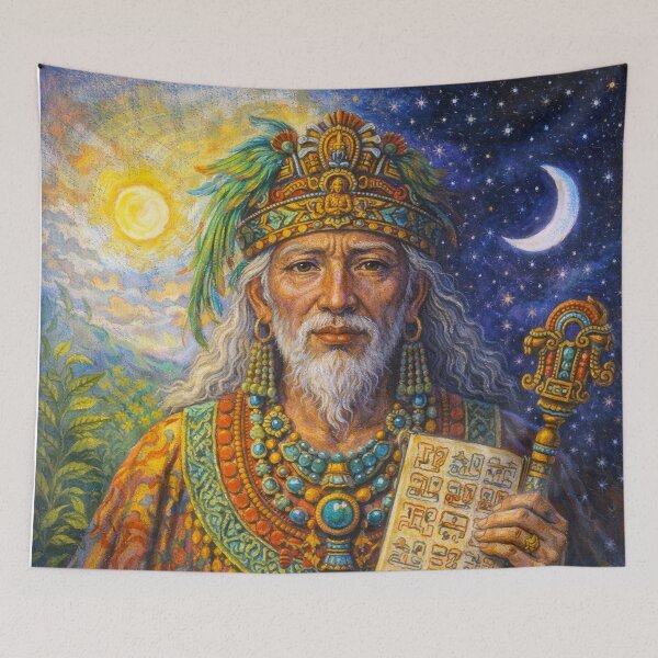 Item preview, Maya God Itzamna painting designed and sold by GalleryKauffeld.