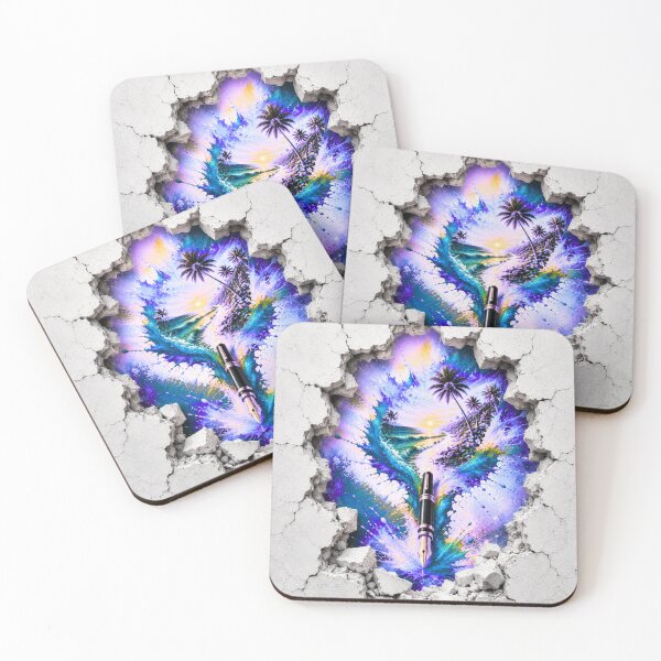Item preview, Paradise Beyond the Wall – Tropical Beach Escape designed and sold by PetruArtDesigns.