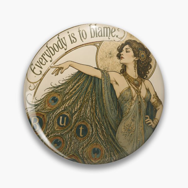 Item preview, Everybody But Me — Art Nouveau Peacock Diva designed and sold by Maangata Art.