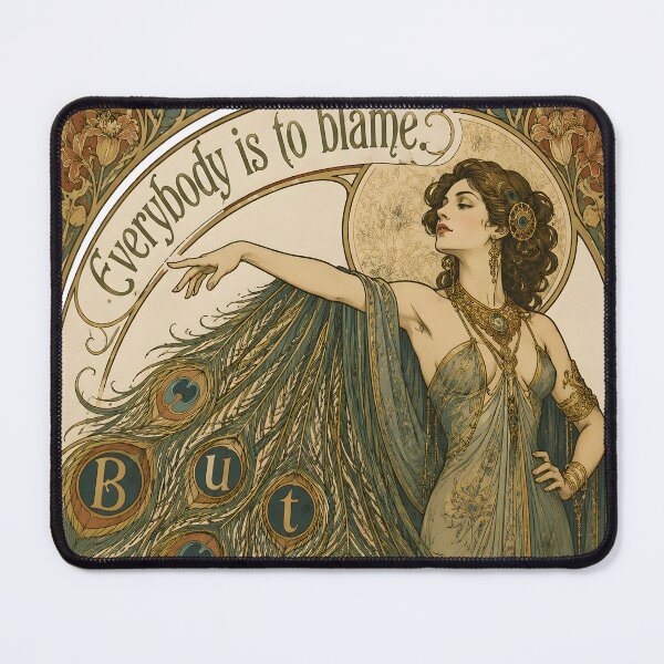 Item preview, Everybody But Me — Art Nouveau Peacock Diva designed and sold by Maangata Art.