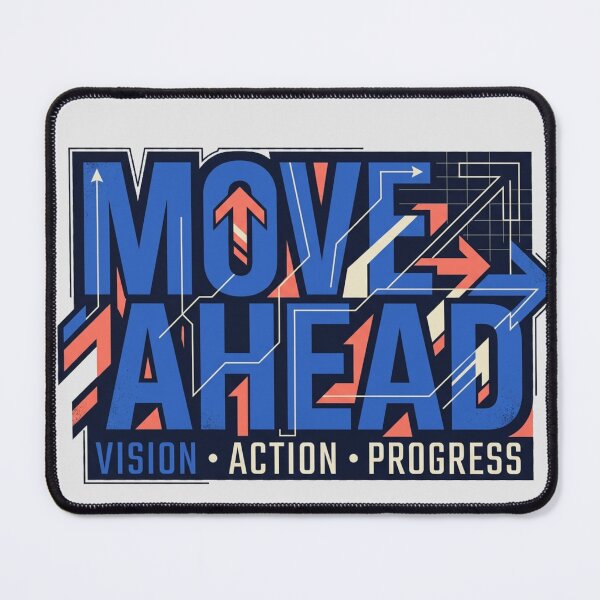 Item preview, Move Ahead Vision Action Progress Motivational Typography Design designed and sold by @SHINTOSARTSTORE.
