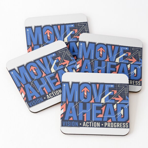 Item preview, Move Ahead Vision Action Progress Motivational Typography Design designed and sold by @SHINTOSARTSTORE.