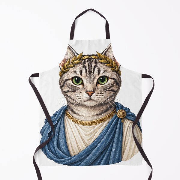 Item preview, Roman Emperor Tabby Cat with Golden Laurel Crown designed and sold by ChicClicker.