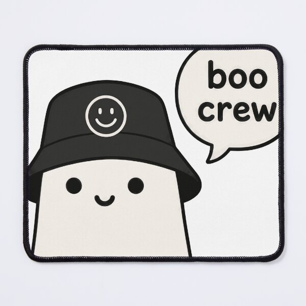 Item preview, Cute Boo Crew Ghost Bucket Hat Smiley designed and sold by markymaarty.