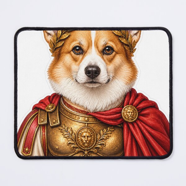 Item preview, Imperial Roman Corgi General in Golden Armor designed and sold by ChicClicker.