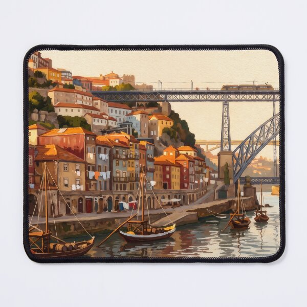 Item preview, Ribeira & Dom Luís I Bridge Porto designed and sold by RedPeaStudio.