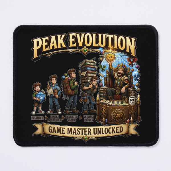 Item preview, Peak Evolution Game Master Achieved Funny DND RPG designed and sold by BadhbhLoot.