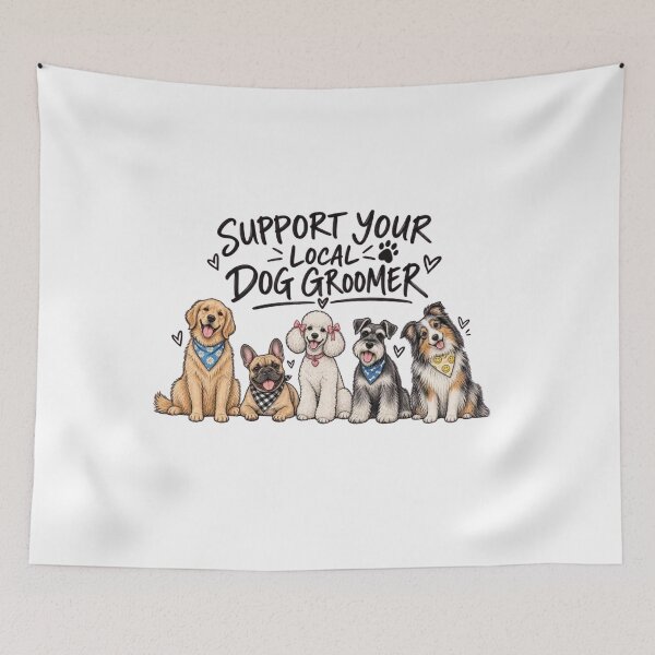 Item preview, Support Your Local Dog Groomer – Cute Dog Grooming designed and sold by roartusa.