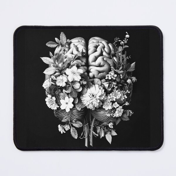 Item preview, Anatomical Brain and Lungs with Flowers Botanical Medical Art Design designed and sold by inkoutninja.